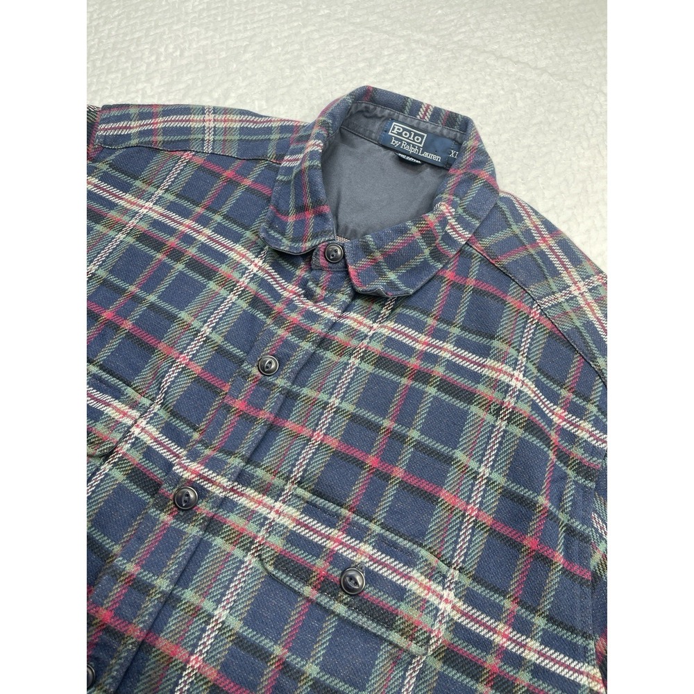 Polo  Ralph Lauren Shirt Men's‎ Size XL Cotton Plaid Flannel Heavyweight Outdoor